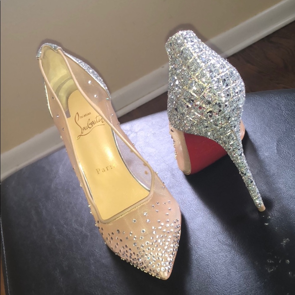 Christian Louboutin Glitter Follies strass mesh